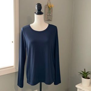 Nike Women’s Navy Elastika Dri-fit V Back Athletic Training Top, Sz M